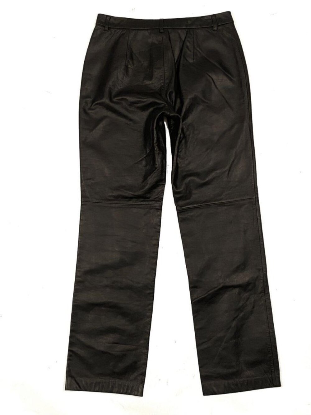 vintage nine west chocolate brown mid rise leather pants